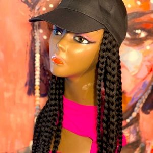 Beautiful Simple HandBraided Black 1b32”Braidedhats